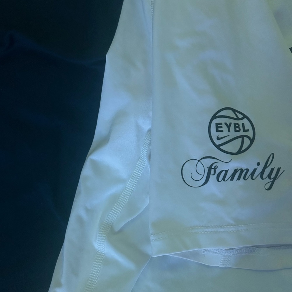 Nike Eybl White Short Sleeve Tee with Family Logo
